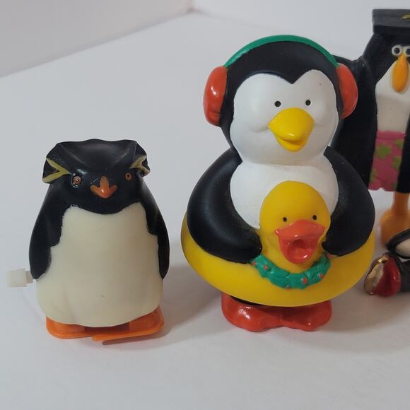 VTG Penguin Lot Ornaments Figurines Earrings Christmas Variety Y2K Hallmark GUC - Picture 5 of 16